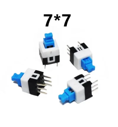 10pcs/lot 5.8*5.8 7*7 8*8 8.5*8.5MM Button switch Push Tactile Switch Self lock /Off button Latching no | Электронные компоненты