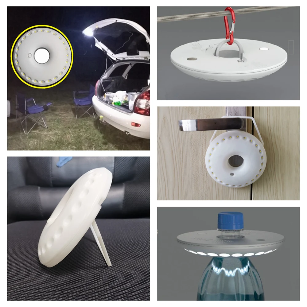 Портативный фонарь для кемпинга 48 светодиодный магнитный карабин на батарейках