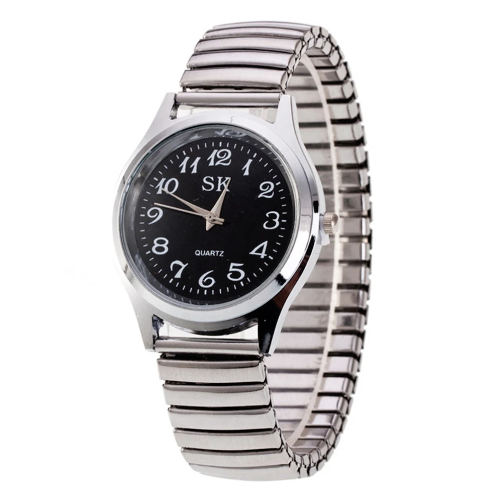 Часы наручные кварцевые для мужчин и женщин модные эластичные с резинкой на