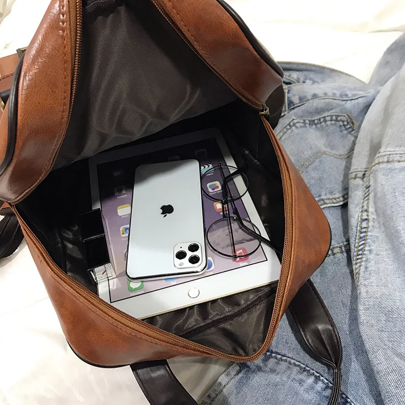 Женский рюкзак женские модные школьные рюкзаки из искусственной кожи для