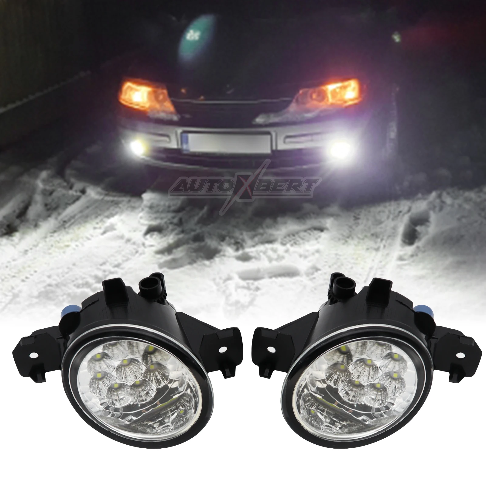

2x Fog Lamp For Renault Symbol Clio Hatchback 2 1998-2004 3 2005-2015 Master 3 Box Chassis 2010-2015 Wind Laguna LED Fog Light