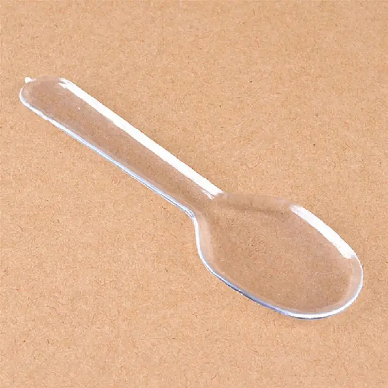 

200pcs Mini Clear Plastic Spoons Disposable Flatware Spoons For Jelly Ice Cream Dessert Appetizer Disposable Plastic Spoon