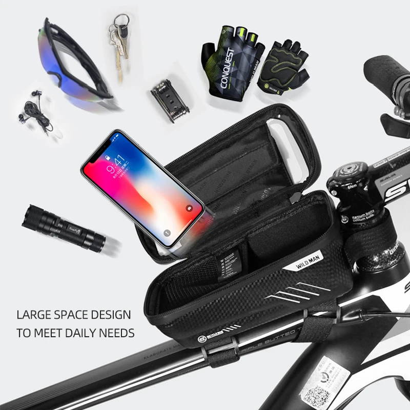 WILD MAN непромокаемая велосипедная сумка рамка Передняя верхняя труба отражающая