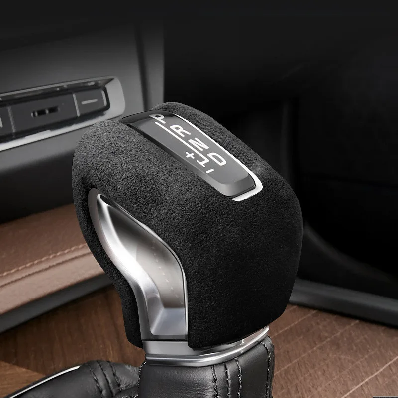 Car Automatic Alcantara  Speed Gear Shift Knob Head Cover Cap Sticker Trim For Volvo Xc60 Xc90 S60 V60 S90 V90 2015-2020