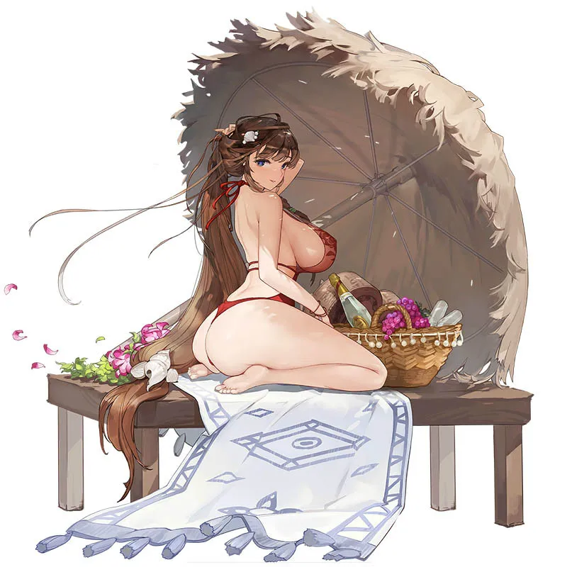 Популярная Униформа Hentai наклейка для видеоигр привлекательной девушки