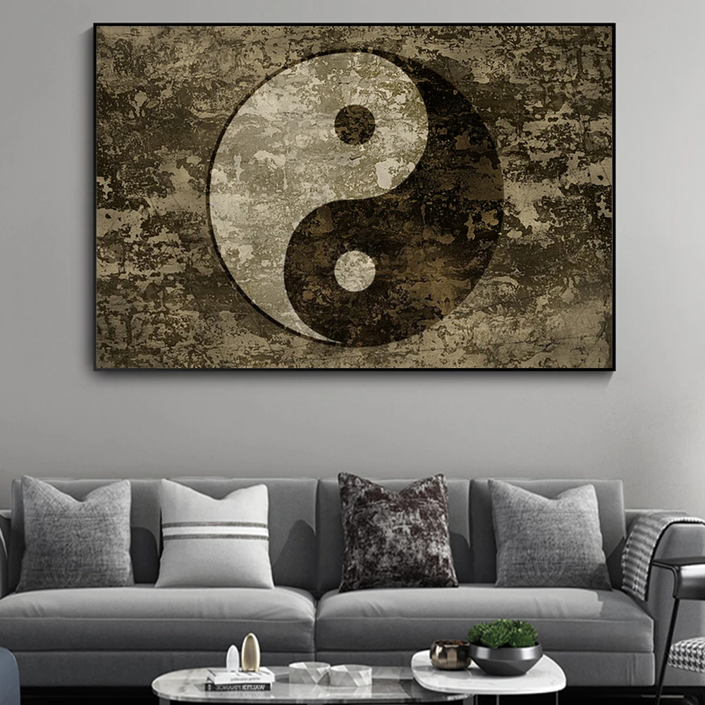 

Modern Yin Yang Symbol Poster Canvas Printing Prints Zen Style Wall Art Pictures for Living Room Home Office Decoration Cuadros