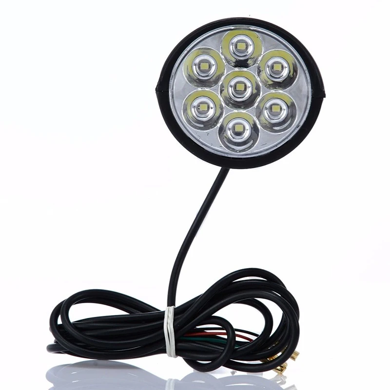 Фонарь для электрического скутера 1 шт. 7 светодиодов 36 48 В 18 Вт|Велосипедная фара|