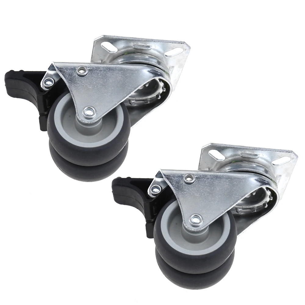 4 шт. двухколесные сверхмощные ролики плоская пластина колесо из цинкового