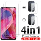 4in1 закаленное Стекло чехол для Oppo A74 A94 A54 4G 5G защитный Стекло для oppo a53 a93 a52 a72 a73 5g Камера объектив защитная пленка