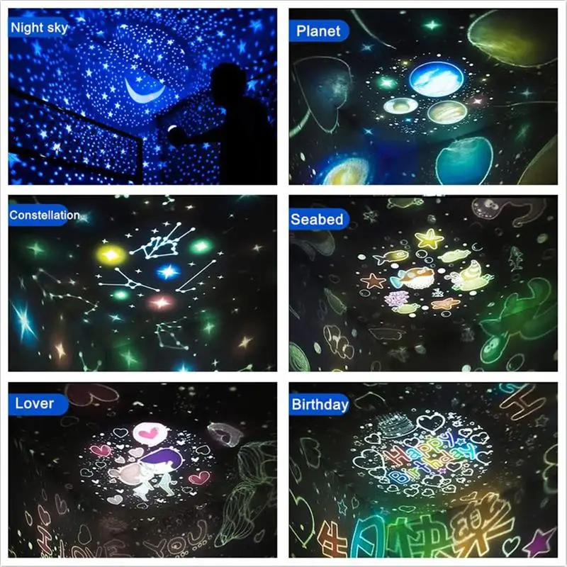 Проектор ночного неба светодиодный вращающийся ночник для детей|Ночники| |