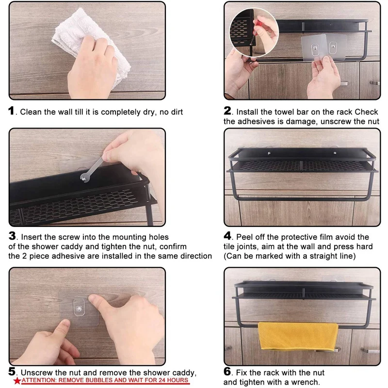 

Shower Caddy 2 Pack 20 Inch Aluminum Wide Space Shower Shelf with Adhesive Wall Mounted Storage Organizer with Towel Bar