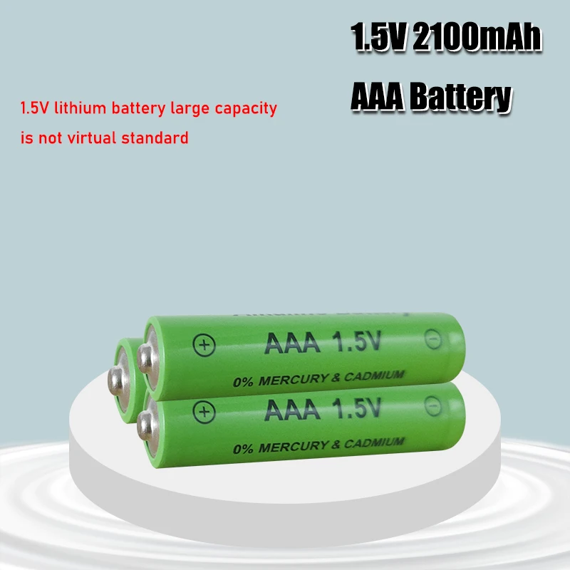 Щелочные перезаряжаемые батарейки AAA 2100 мАч 1,5 в | AliExpress