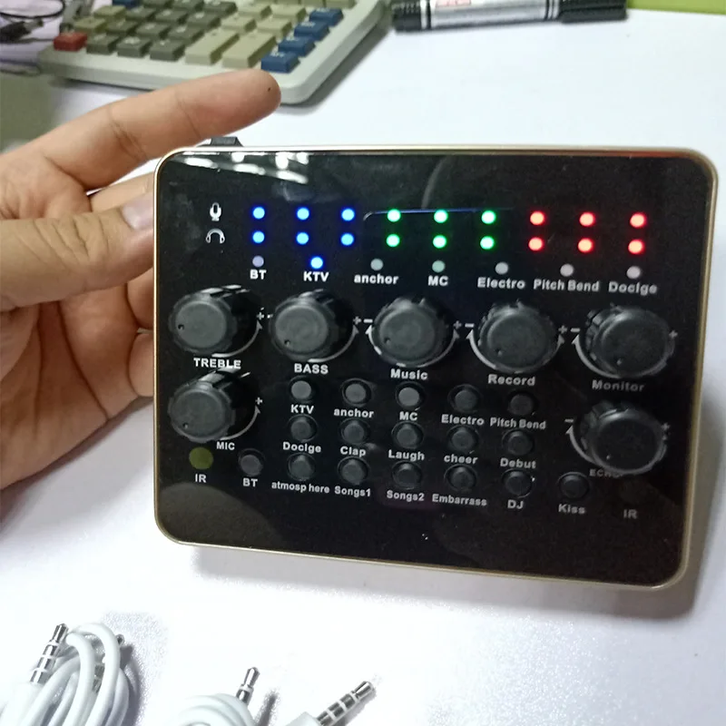 Английская версия звуковой карты V10 USB-зарядка подходит для большинства цифровых