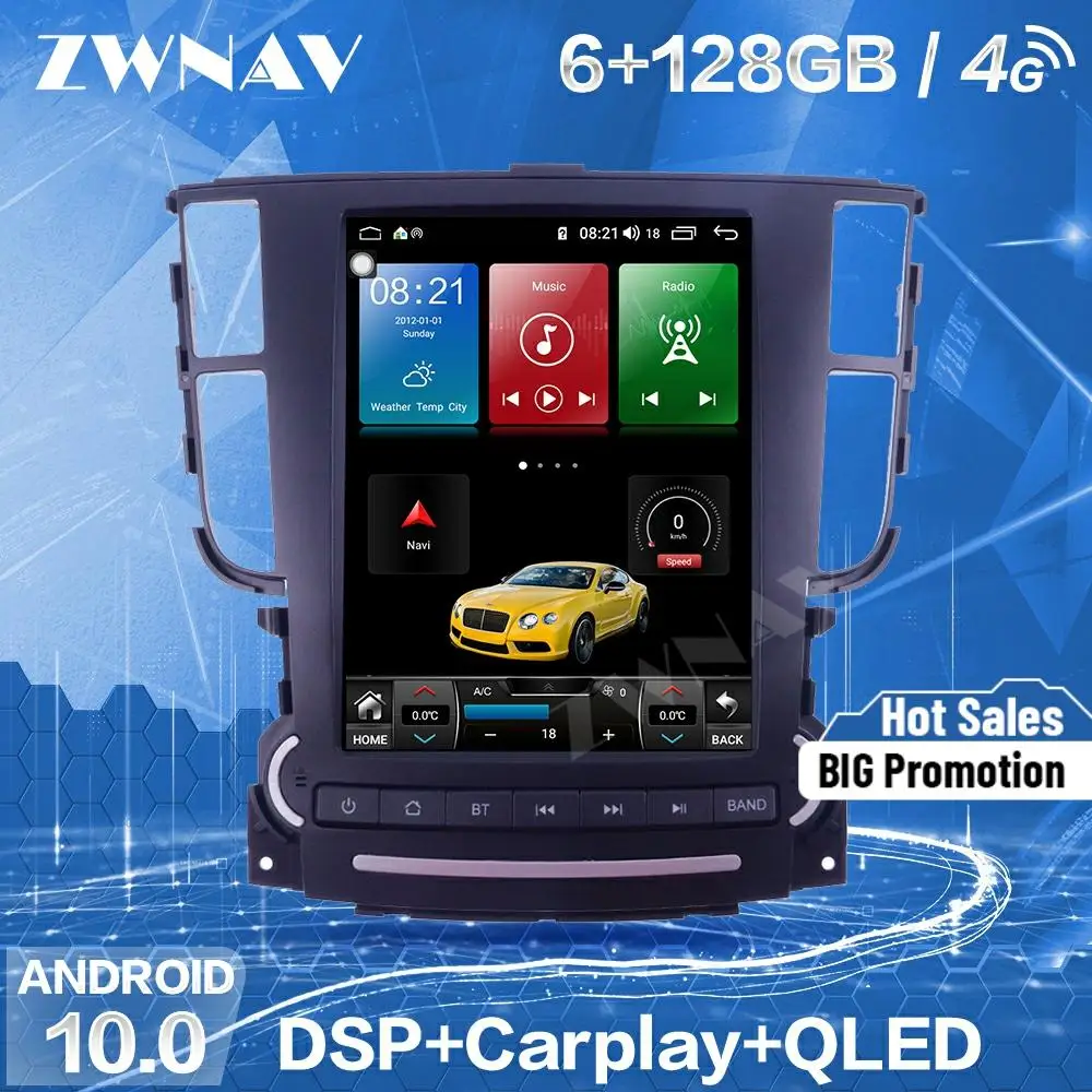 

6+128GB DSP IPS 8 Core Tesla Screen For Acura TL Navigation Touch Screen Android 10 Player GPS Audio Stereo Radio Recorder