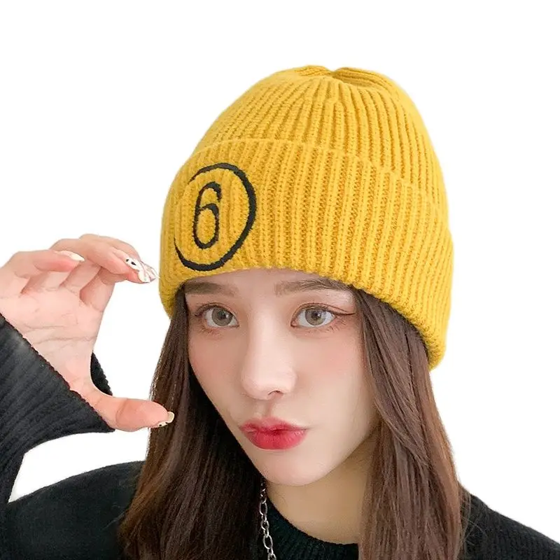 New Style Knitted Big Stretch Hat Autumn And Winter Ladies Candy Color Warmth European American Fashion | Аксессуары для одежды