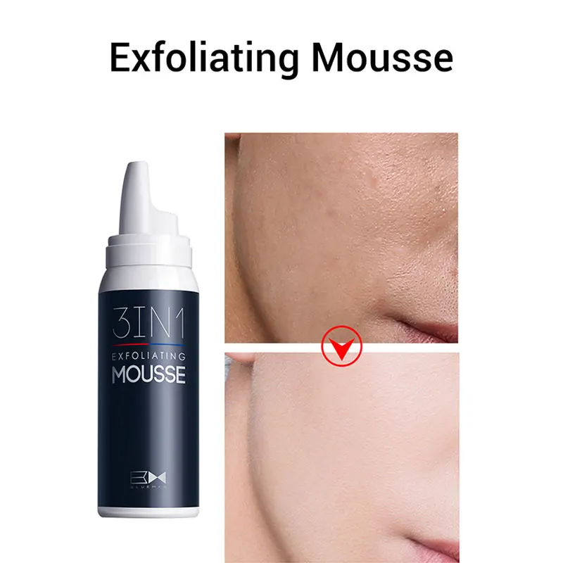 

Removing Dead Skin Oil Control Shrink Pores Skin Care Blackhead Face Care For Men Exfoliating Mousse Moisturizer Cleanser