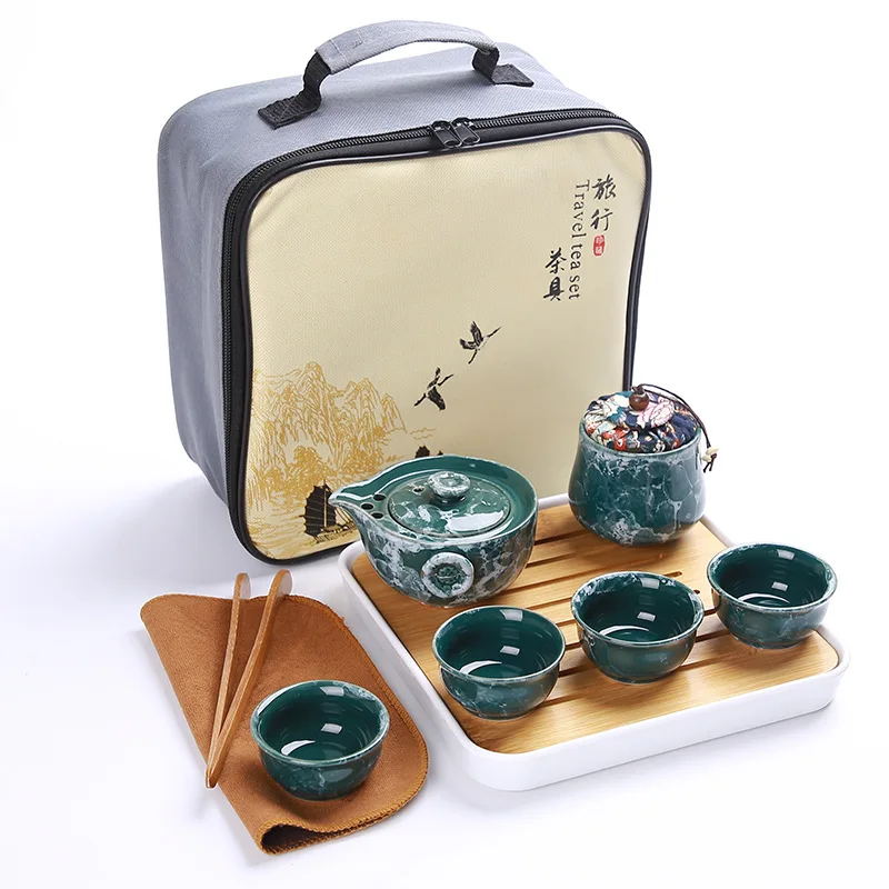 Высококачественный стеклянный чайник с рисунком камня ручная работа