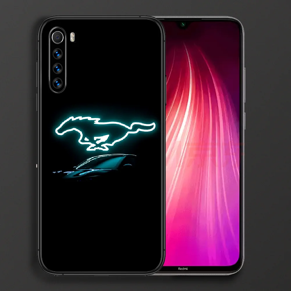 

Mustang Sports Car Phone case For Xiaomi Redmi Note 7 8 8T 9 9S 4X 7 7A 9A K30 Pro Ultra black bumper soft back tpu cell cover