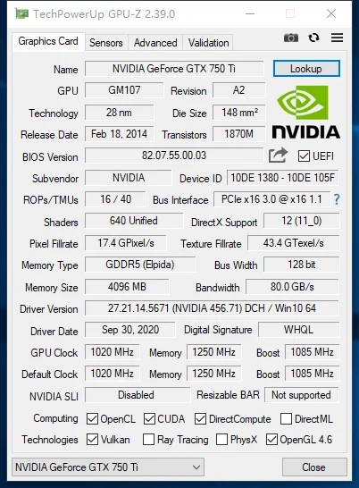 Kllisre GTX 750TI 4 Гб Новая графическая карта 128Bit GDDR5 видеокарты GPU 750 Ti 4G | Компьютеры и