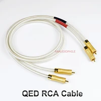 qed hifi rca cable sliver plated dual shield excellent bass hifi rca audio cable dac amplifier