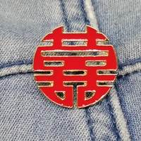 gold enamel pin custom red wedding brooches backpack clothes lapel bag badge jewelry gifts for womenmen 2021