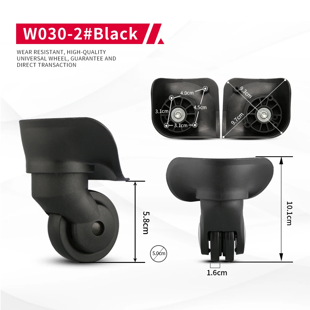 DiLong W030-2 Luggage universal wheels passwords suitcases  maintenance sliding trolley cases casters luggage accessories wheels