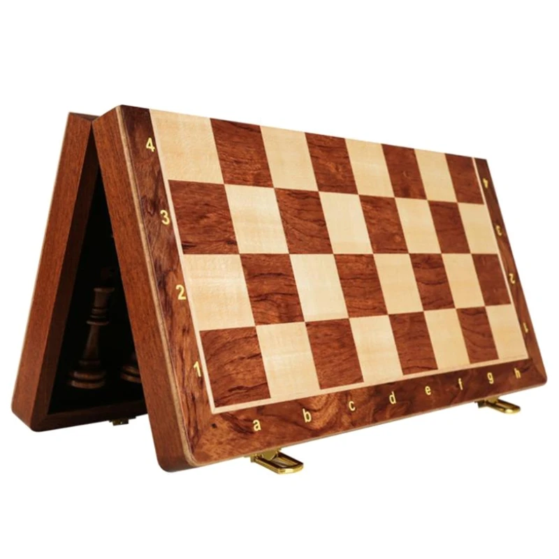 

Chess Solid Wood Set Large Children's Wooden Folding Chessboard Special For Chess Game