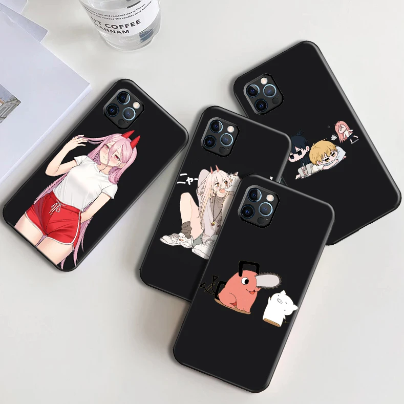 

Chainsaw Man Anime Phone Case For iPhone 12 12 Pro 12 Pro Max 12 Mini Hayakawa Aki Pahwa Back Cover Soft TPU Funda Coque Cases