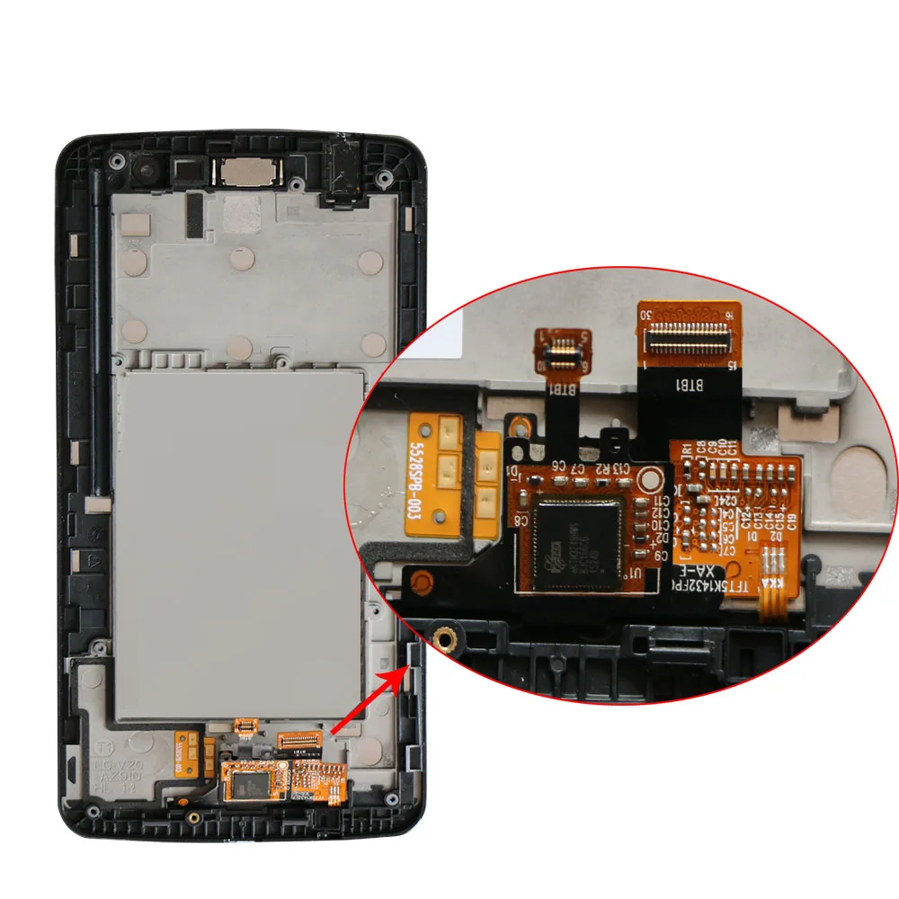 Оригинальный IPS ЖК экран 5 дюйма для LG Zone X180 Tela Ray X190 дигитайзер сборка с рамкой