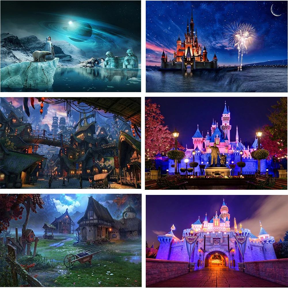 

Disney 5D DIY Diamond Painting Mosaic Castle Series Brand New Inlaid Square/Round Diamond Painting Cross Stitch Decorative