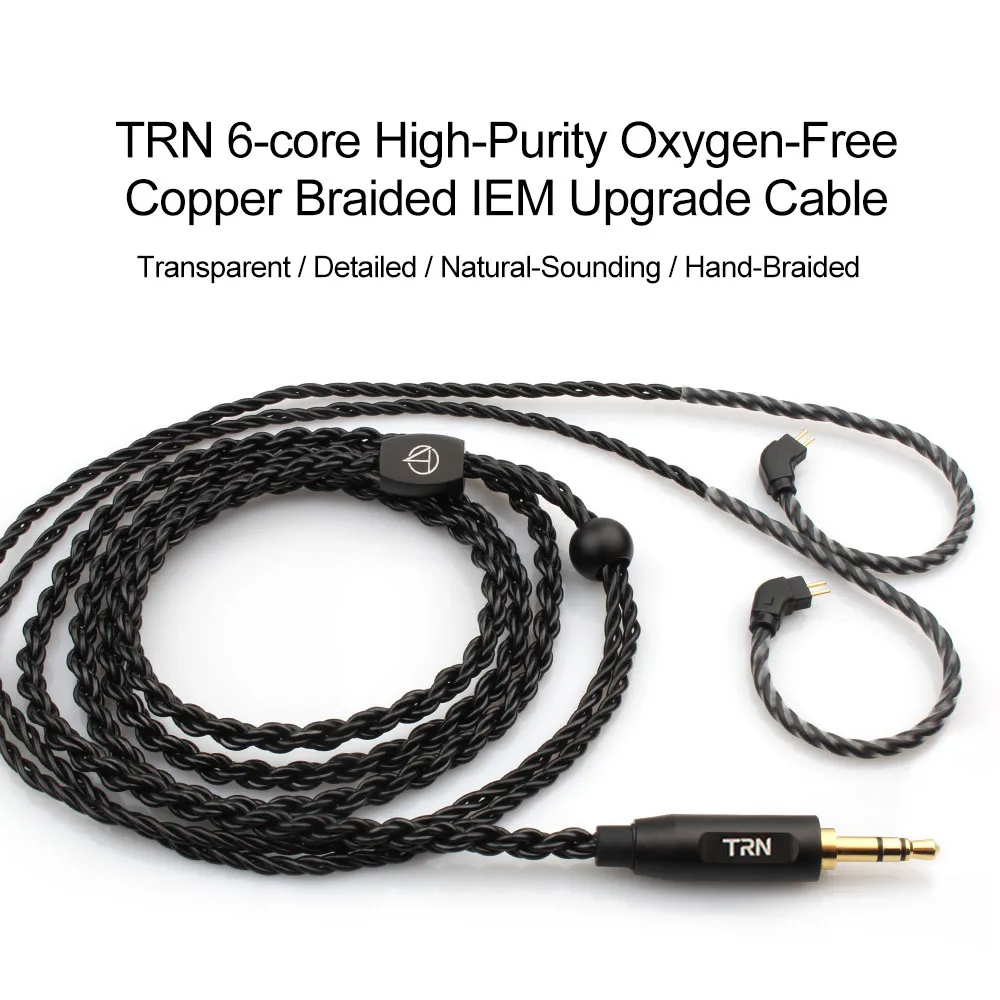 FDBRO TRN 6 ядро высокой чистоты медный кабель с 3,5 мм MMCX/2Pin разъем для TFZ TRN V30 V80 IM1 AS10 ZS10 AS06 C10