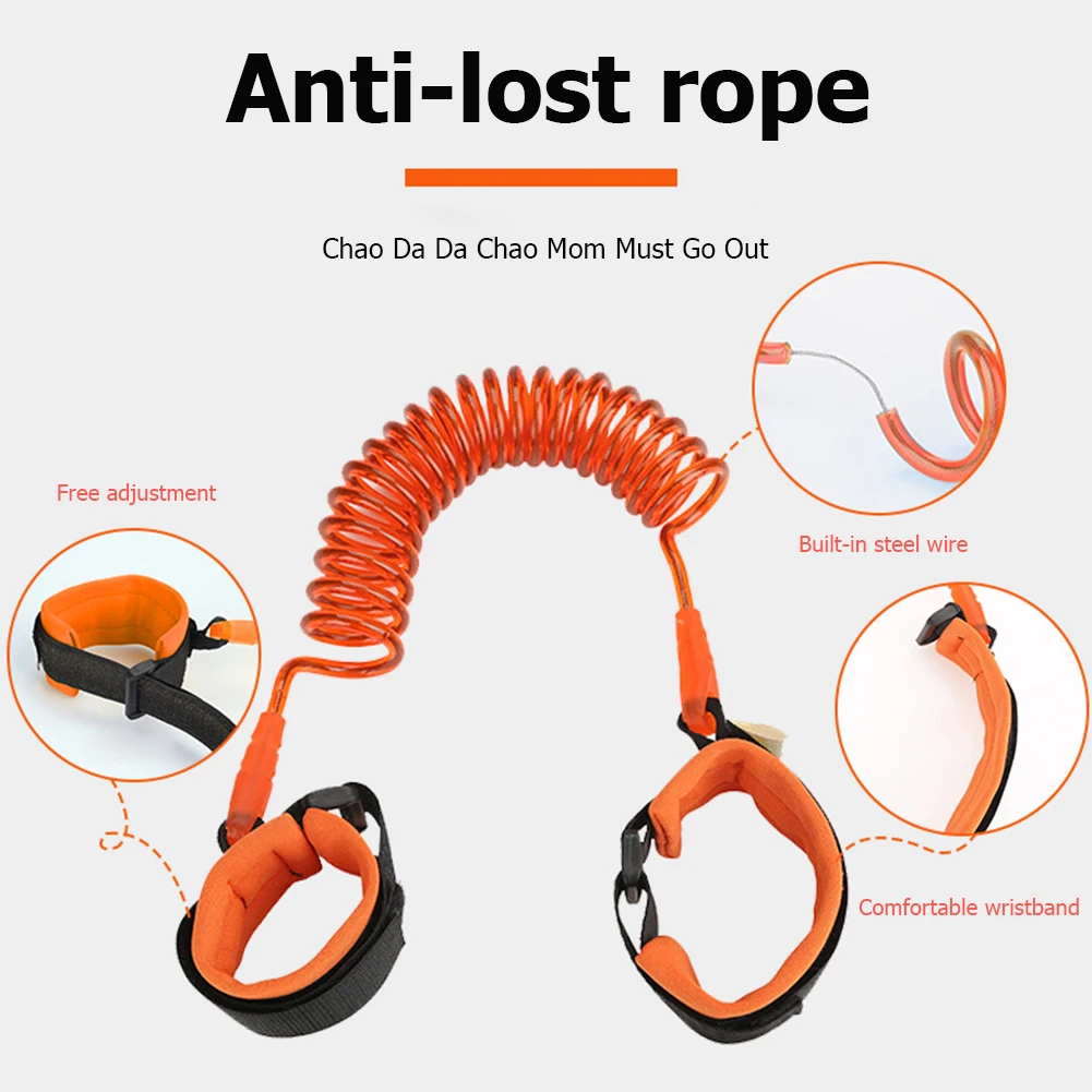 

Practical Anti-lost Rope Safety Harness Outdoor Walking Hand Belt Band Wristband Parent-child Safety Protection Supplies