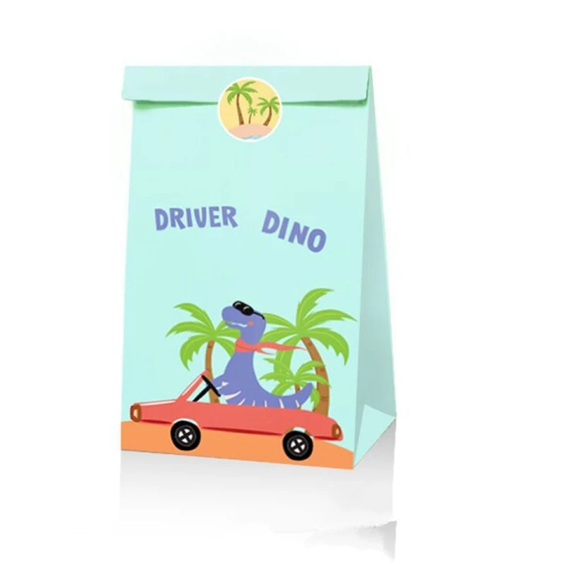 12 шт./лот динозавров вечерние мешочки конфеты лечить коробку детские подарочные