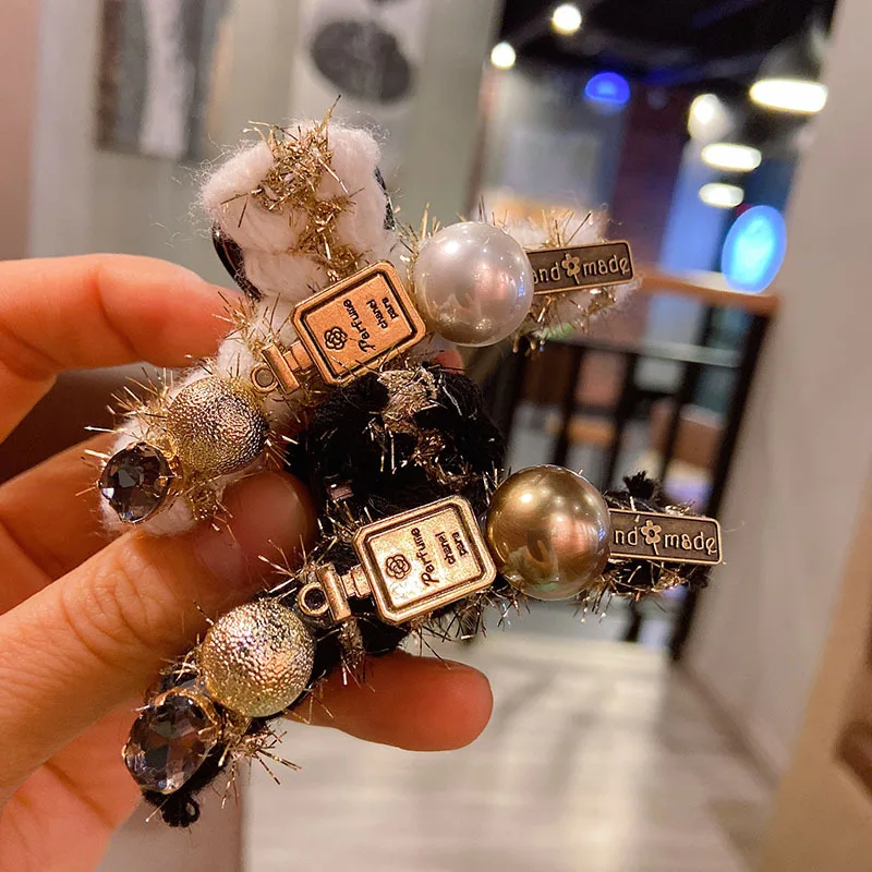 Модная одежда для девочек в ретро стиле с украшением виде кристаллов зажим волос