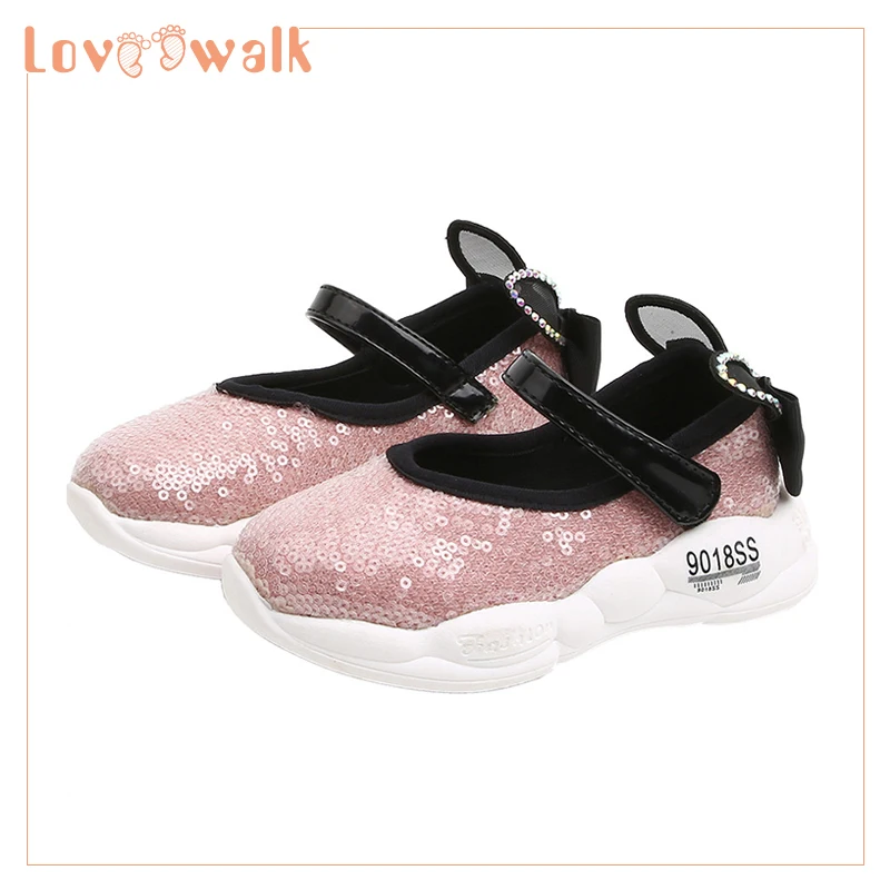 Детская обувь для девочек Сезон весна-осень Кроссовки малышей Модная принцессы