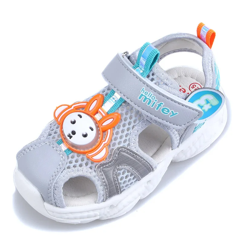 

2021 Summer Children's Shoes, Children's Ultra-light Baotou Sandals With Light Net Function Shoes, Baby Tide Beach Shoes