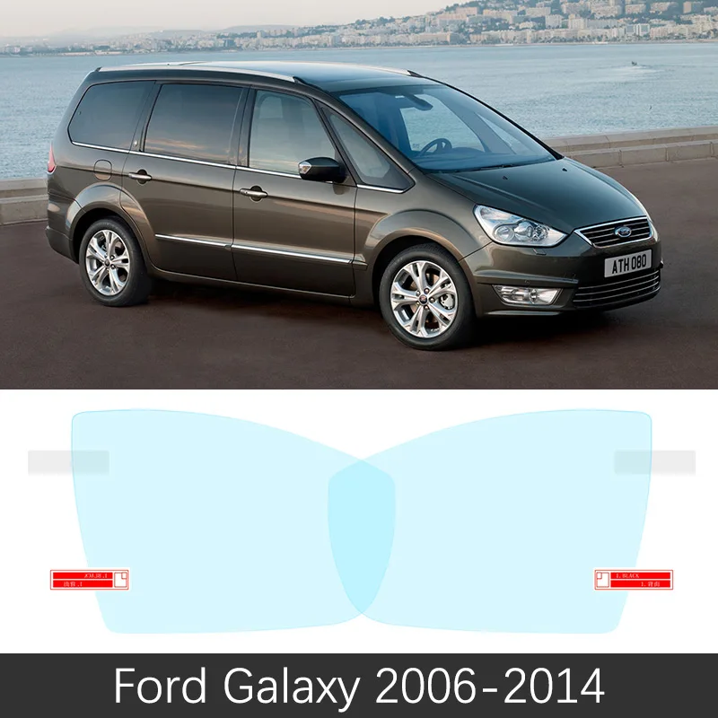 Galaxy 2006-2014 Для Ford Galaxy MK3 2006~ Полное покрытие Зеркало заднего вида непромокаемые Анти-противотуманная пленка аксессуары 2007 2008 2009 2010 2011 2012 2013 - Название цвета: Galaxy 2006-2014