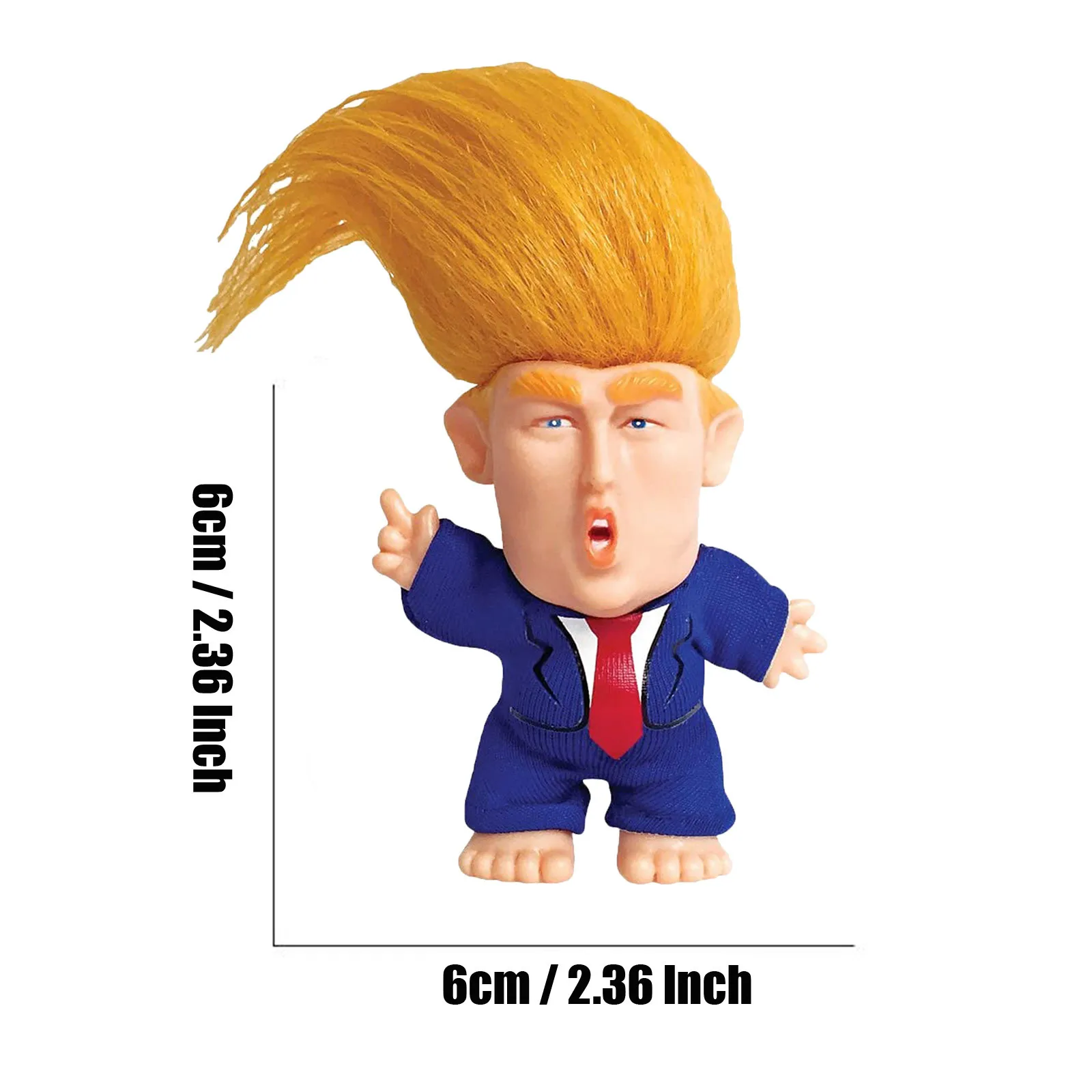 Кукла Тролль Трамп Дональд США игрушка пародия игра с волосами на волю