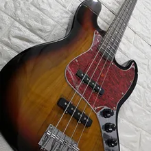 Электрическая гитара бас джаз бас 4 струны Sunburst Цвет палисандр гриф красный лед цветок накладку paypal доступны! Bs-5