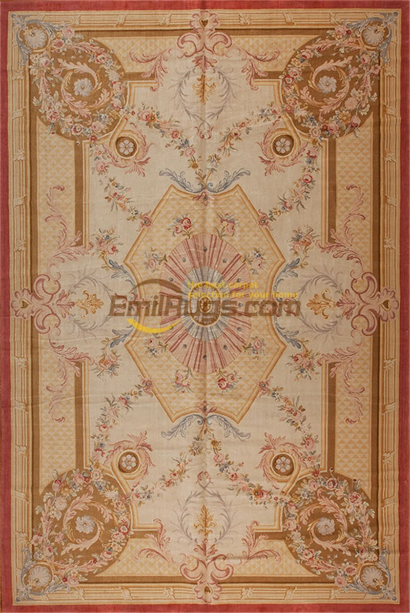 Beste Savonnerie Naald-punt Hand-geweven Wol Tapijt Handgeweven Home Decor Rechthoekige Tapijt Zuidwestelijke Stijl Natuurlijke Schapenwol