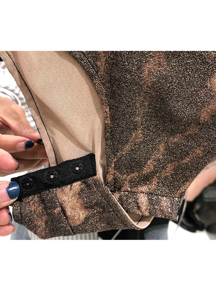

Free shipping retro leopard print round neck pullover stretch tights one-piece ladies autumn and winter new fashion all-match