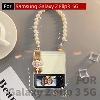 for samsung galaxy z flip3 case z flip 3 case transparent case f7110 foldable screen womens portable lanyard