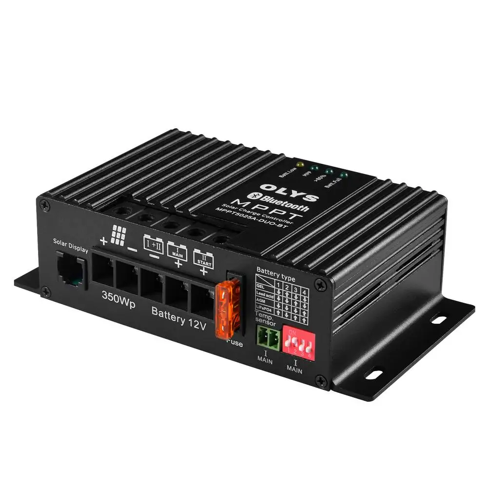 Контроллер солнечного зарядного устройства 25 А 12 В С Bluetooth модулем 4 2 Двойная