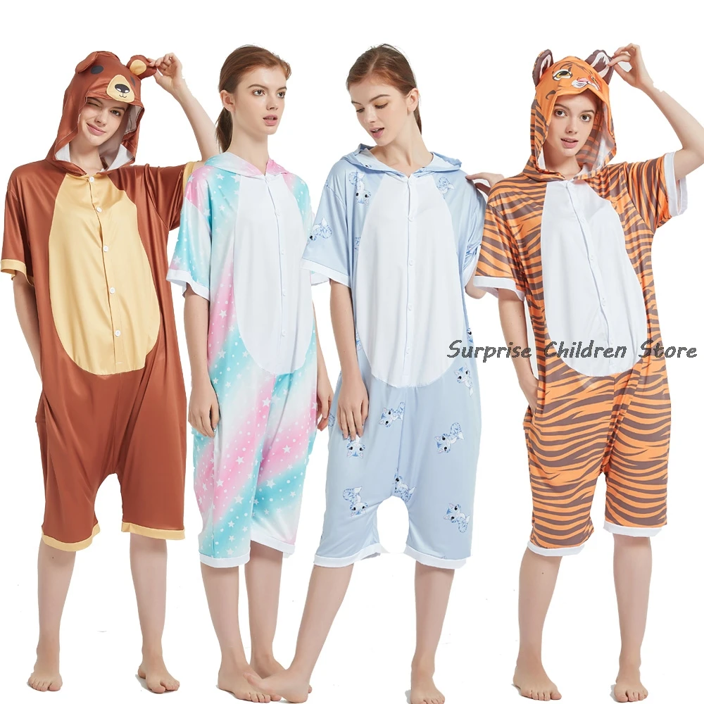 Кигуруми пижамы для мамы и детей комбинезон милая цельная Пижама пижама с