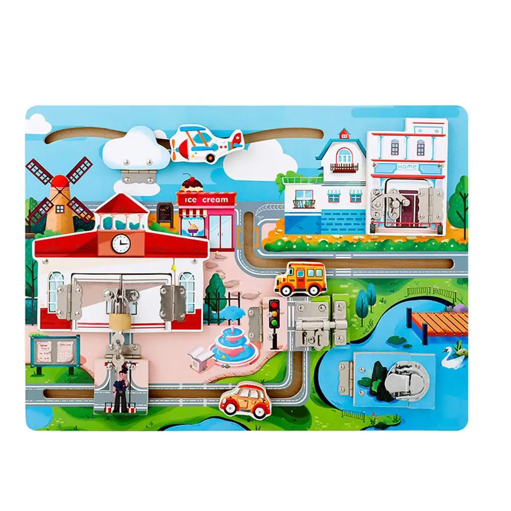 Деревянная доска с фиксаторами развивающая игрушка прочная конструкция