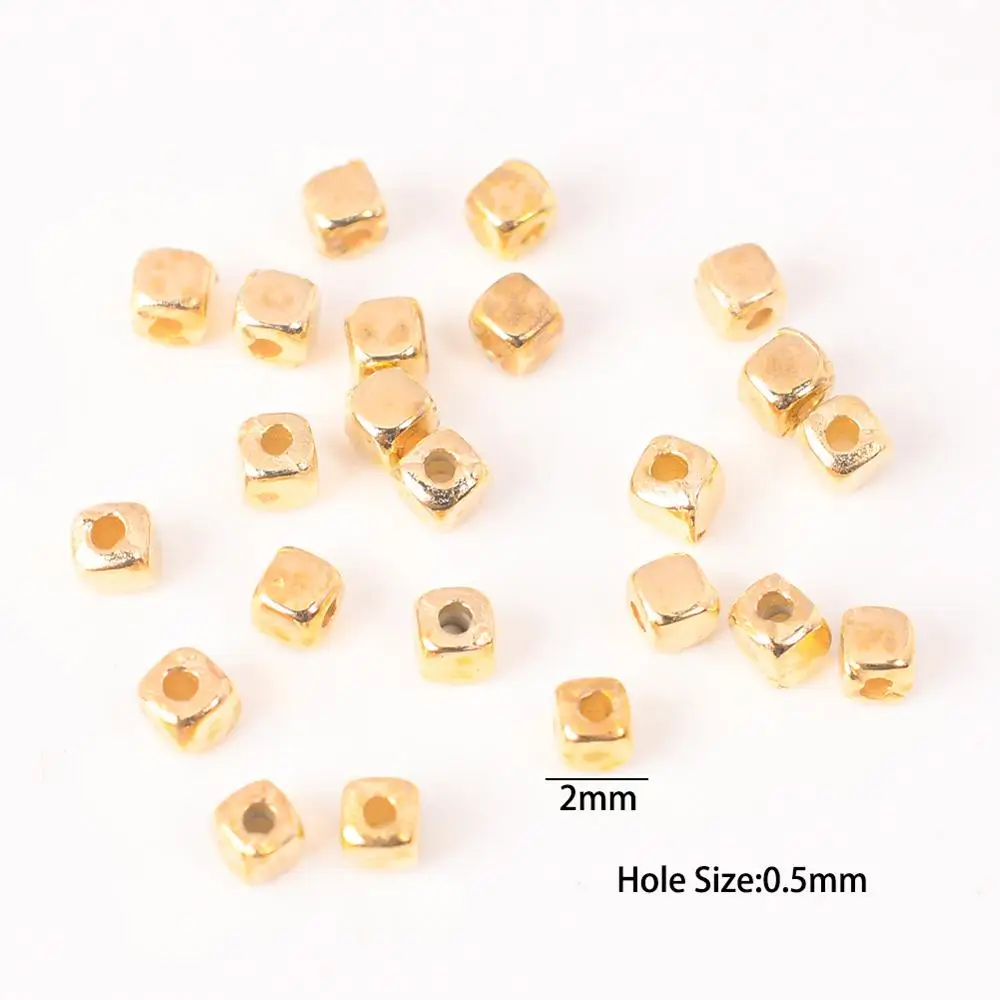 

500Pcs/Lot 2mm 2.5mm CCB Charms Loose Beads For Jewelry Making Supplies Diy Plastic Square Spacer Beads With Hole