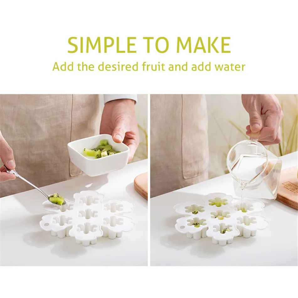 Снежинка ледяной куб плесень холодильник домашний ящик шлифовальный станок для