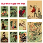 Японский шпионский манга A3 и A4, винтажный бархатный художественный декор для кабинета и гостиной, постеры для рисования, домашний декор, аниме