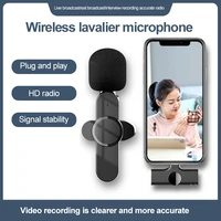 wireless lavalier microphone portable audio video recording mini mic for iphone android live broadcast gaming phone microphone