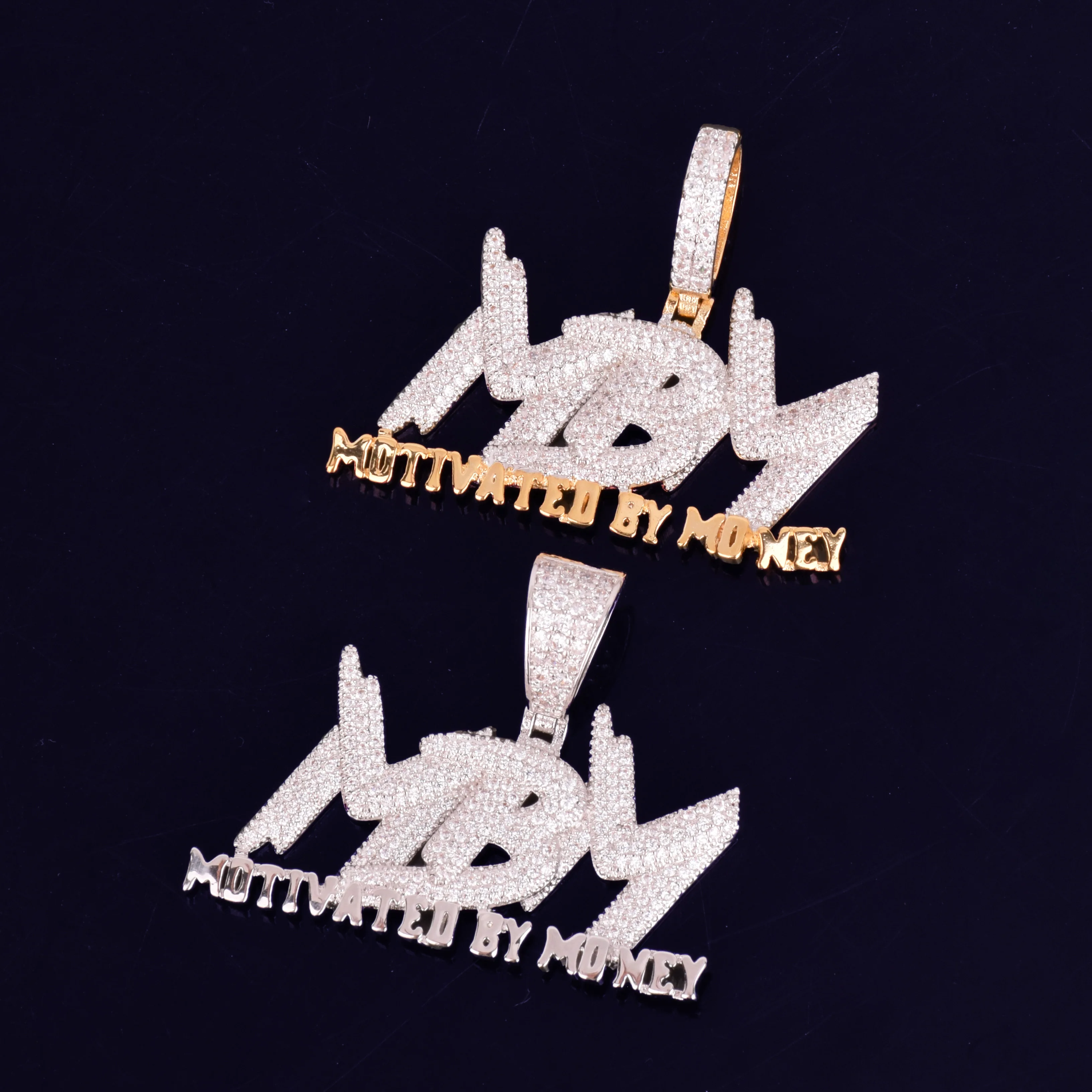 Iced Out Letter Combination Necklaces &amp Pendant Charm Gold Color Bling Cubic Zircon Men's Hip hop Necklace Rock Jewelry | Украшения